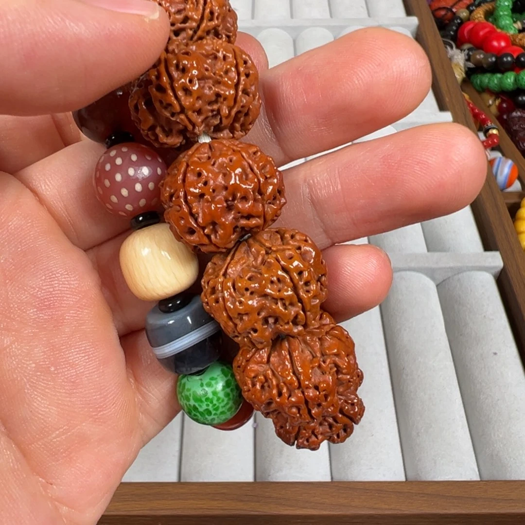 凤眼菩提吊坠凯*手持