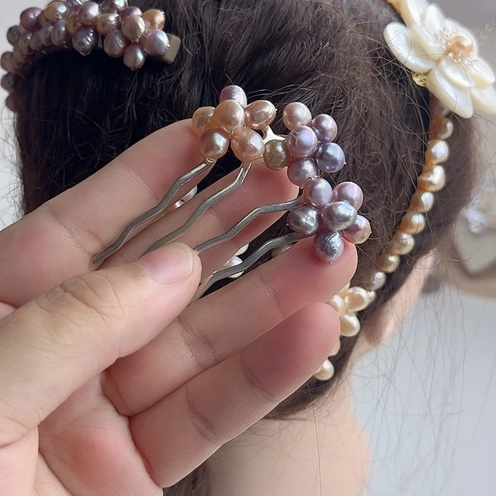 未镶嵌发簪淡水珍珠