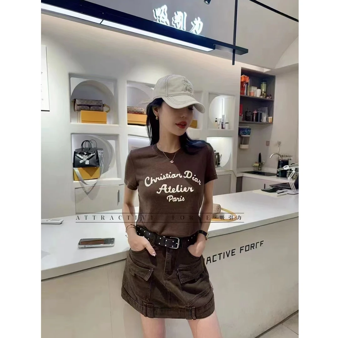 KIKI严选：33135-ZC家欧货南油秋季新款字母印花圆领短袖T恤