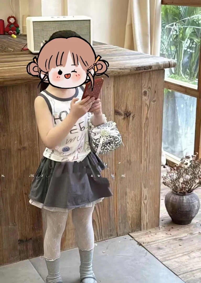 辣妹工装裤两件套