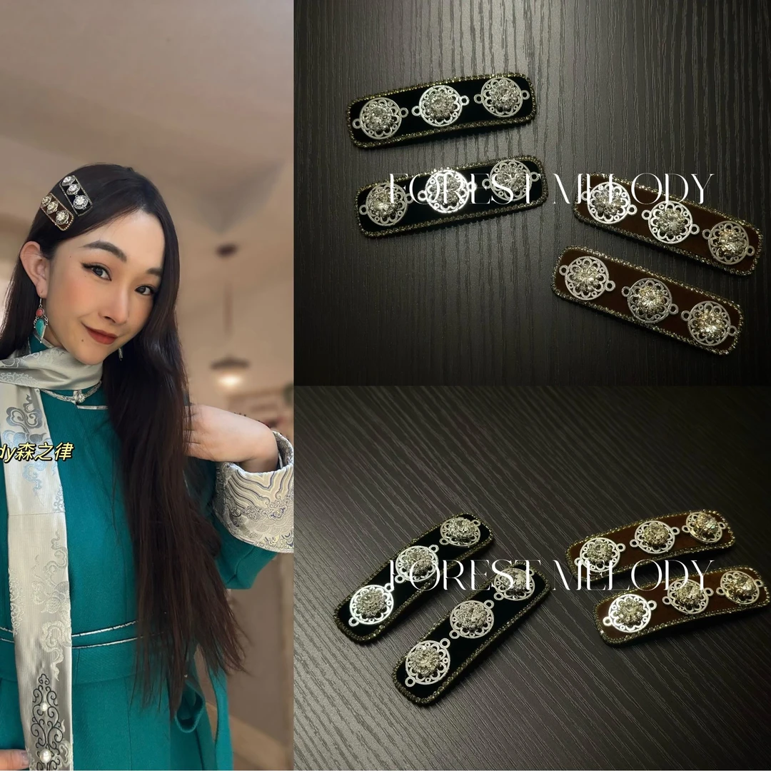 森之律 绒面发夹（查苏娜设计）（一对）