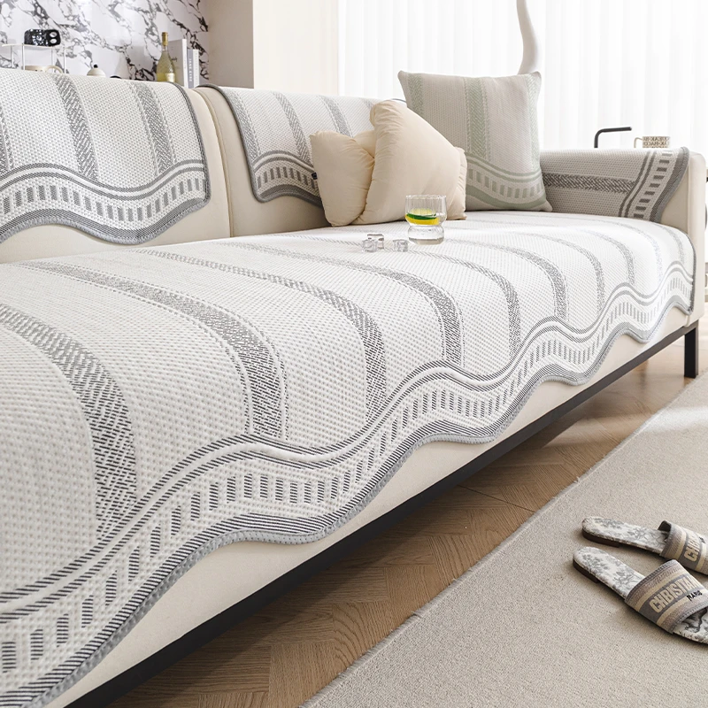 凉豆豆冰丝沙发垫夏季防滑2025新款直排防滑沙发盖布巾沙发凉席垫