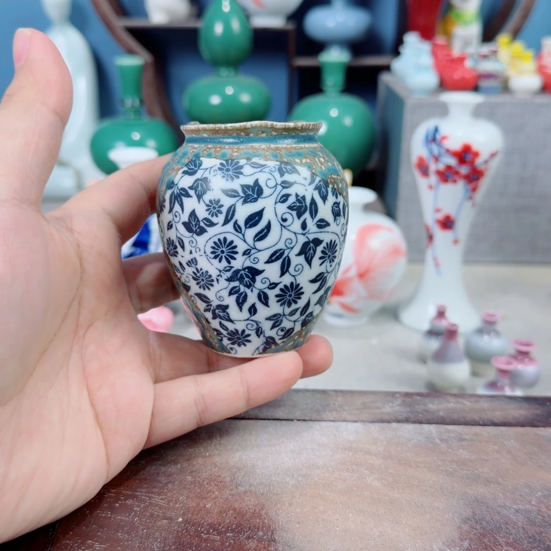 陶瓷手工小花器摆件