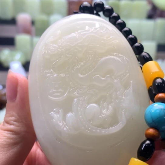 石材方解石手把件