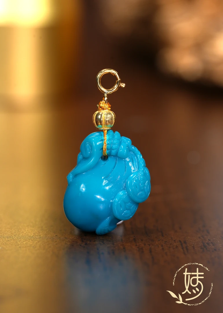 【婧婧精选】收藏级 · 原矿18K绿松DIY福袋吊坠  多样性发