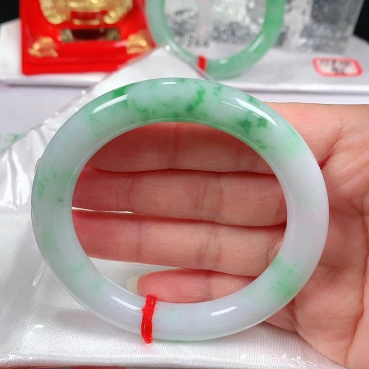 未镶嵌手镯翡翠  编号0227 圆条54+