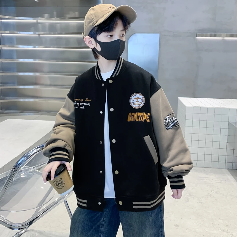 童装男童外套春秋款2025年新款棒球服儿童中大童夹克男孩秋装上衣