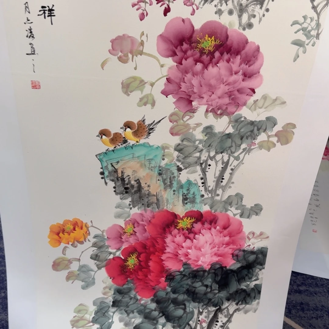 国画国画作品山水花鸟