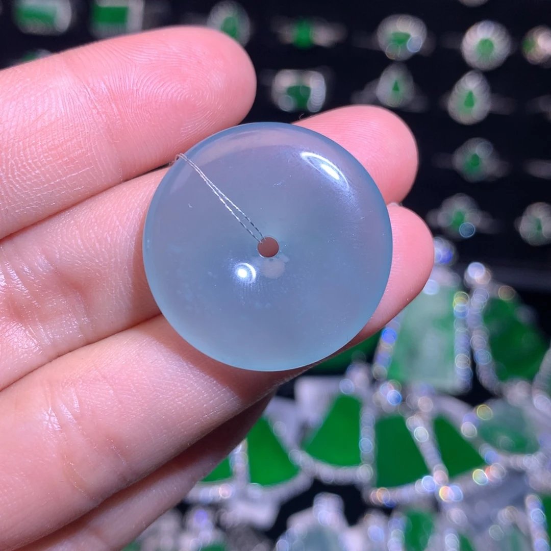 【闪购商品】翡翠银S925镶嵌颈饰天然翡翠