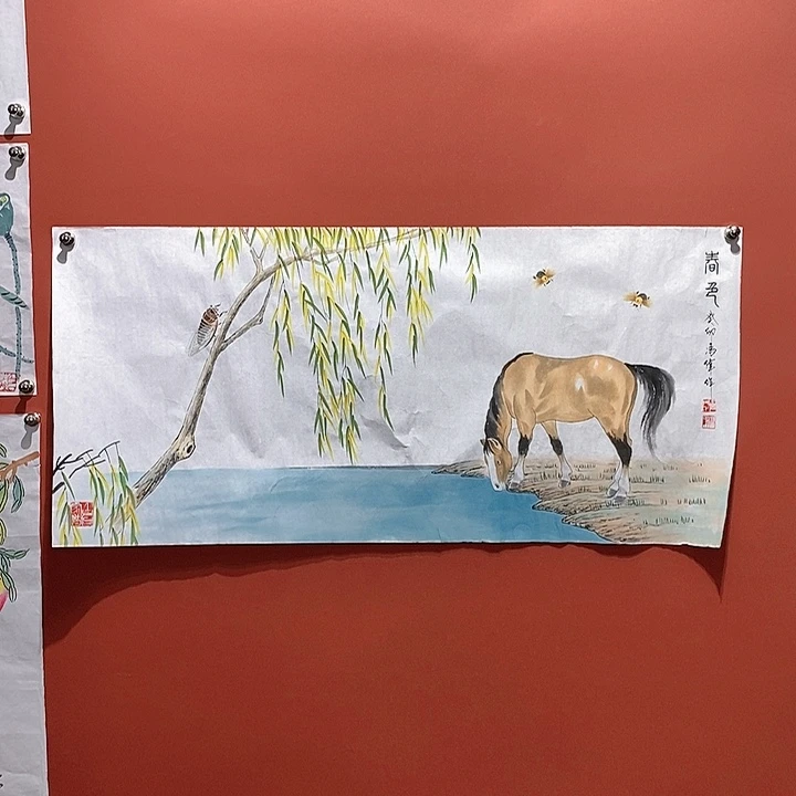 国画冯伟老师手绘国画作品音浩