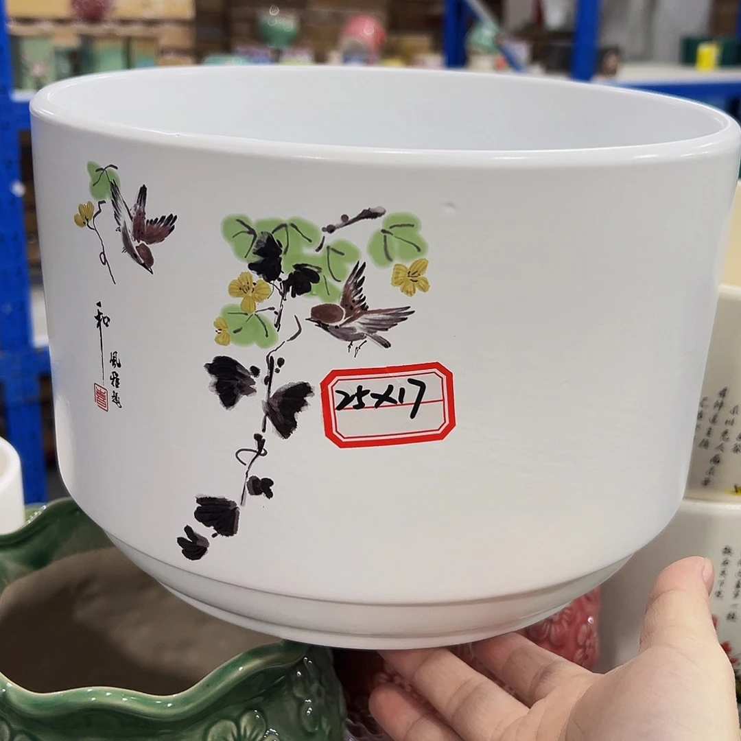 外贸尾单陶瓷花盆凑10米包邮