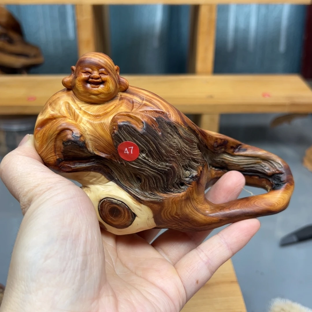 乐***叔木崖柏木摆件手把件，