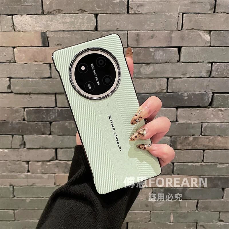 适用于荣耀x60pro手机壳超薄x60无边框保护套新款防摔男女素皮
