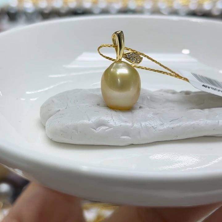 银S925镶嵌吊坠(不含链)海水珍珠9-10mm13号