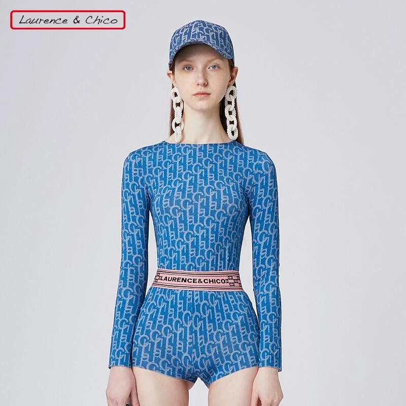 浅蓝Laulau Chichi印花园领 打底衣20SSC0040