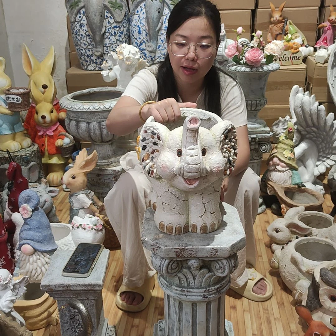 合成树脂氧化镁白色大象一个