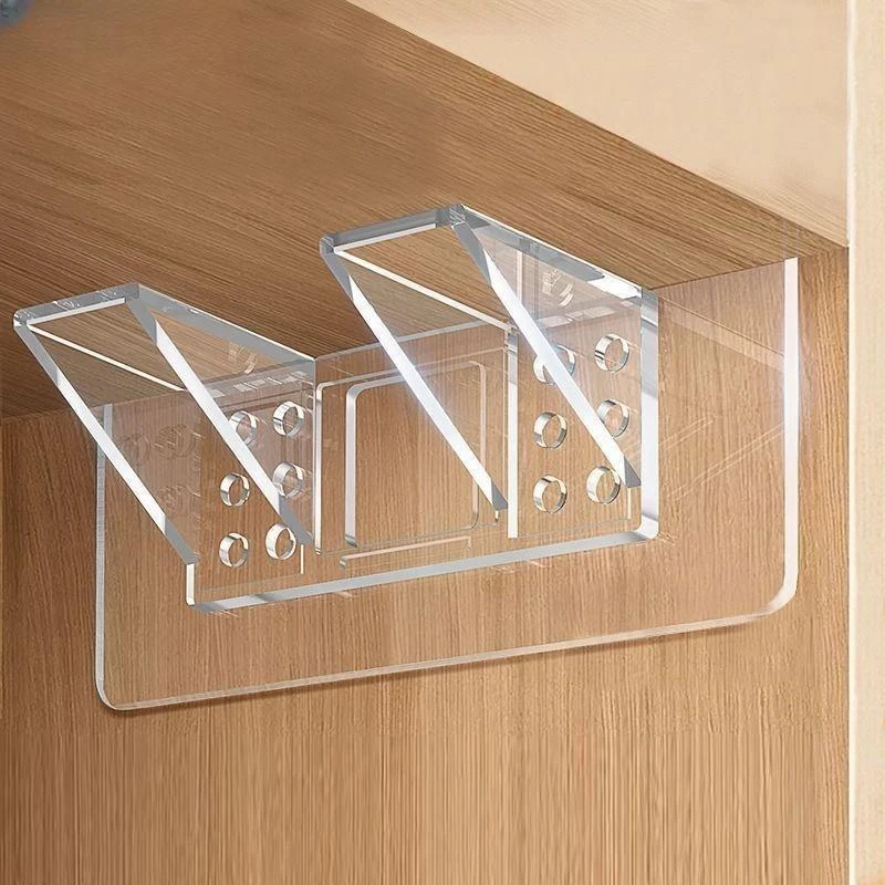 托板免打孔固定器层板托衣柜分层直角柜子卡扣贴固定托隔板固定托