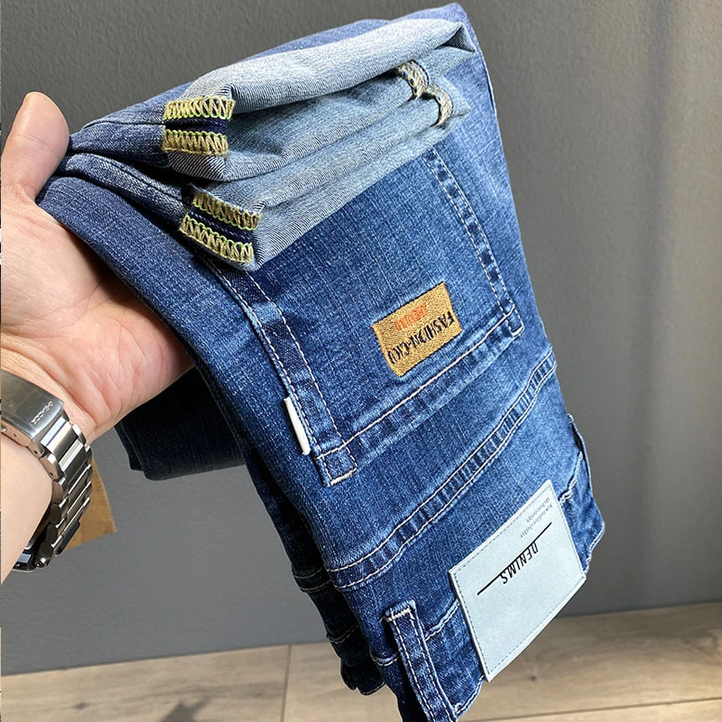 牛仔裤男弹力修身长裤休闲男装春夏小直筒时尚韩版颂潮流百搭