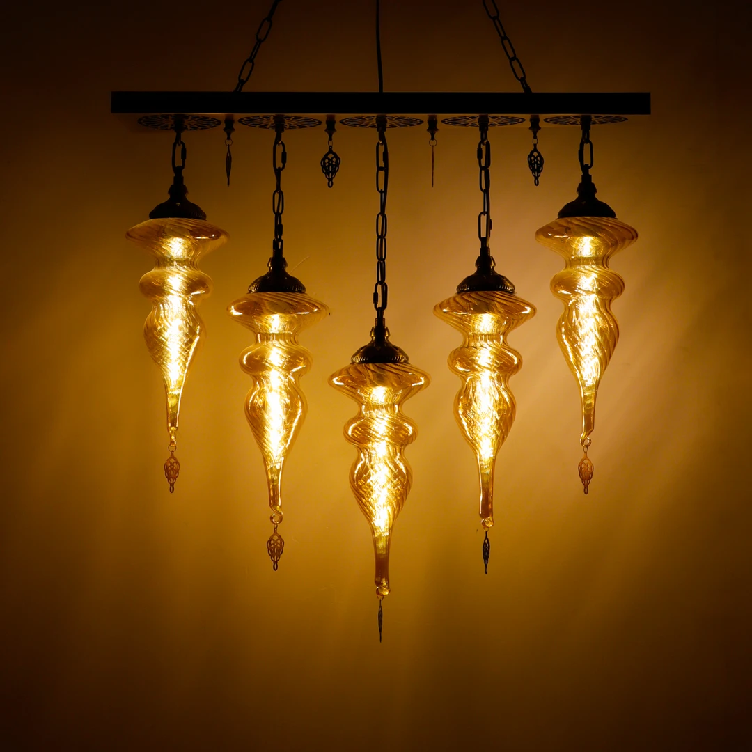 迪拜出口浅茶色手工玻璃摩洛哥民宿餐厅咖啡厅酒店卧室酒吧吊灯