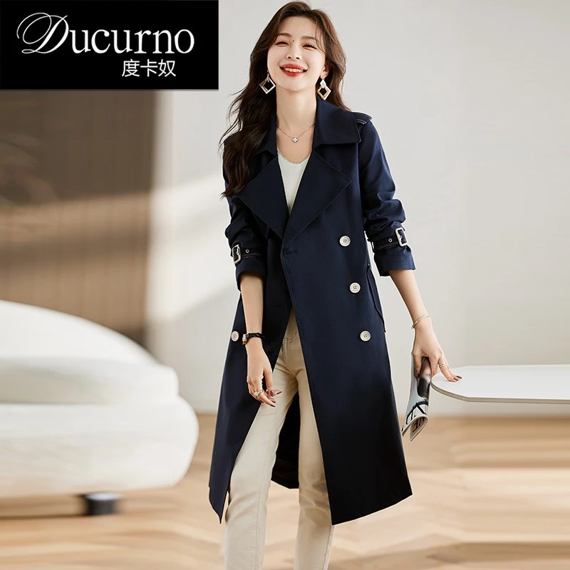 秋季气质风衣女款2025新款时尚英伦风中长款外套收腰显瘦高级感