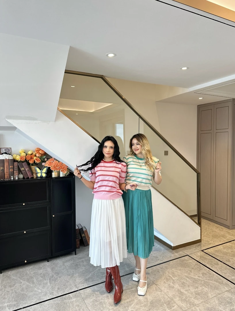 A&N  【午后花园】高级感穿搭甜美半身裙两件套装