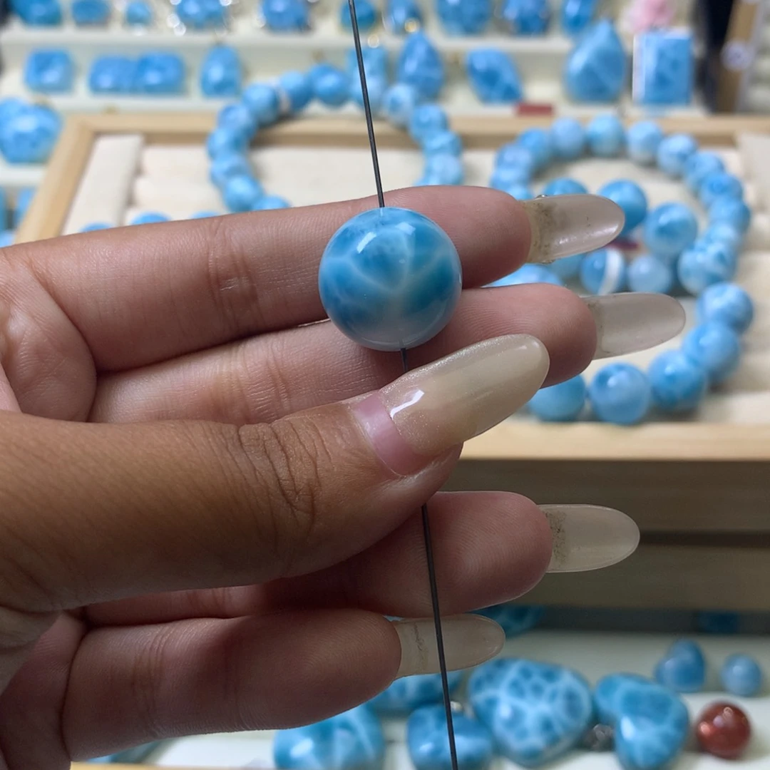 针钠钙石（海纹石）未镶嵌珠宝半成品Y*