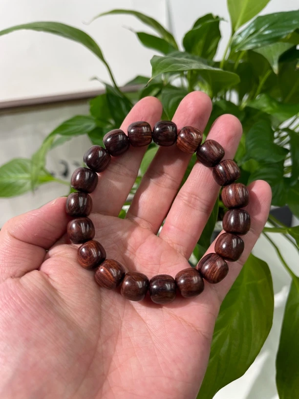 新春福利 沉水级紫油梨 10.5/11mm/19颗 海南黄花梨 无科技