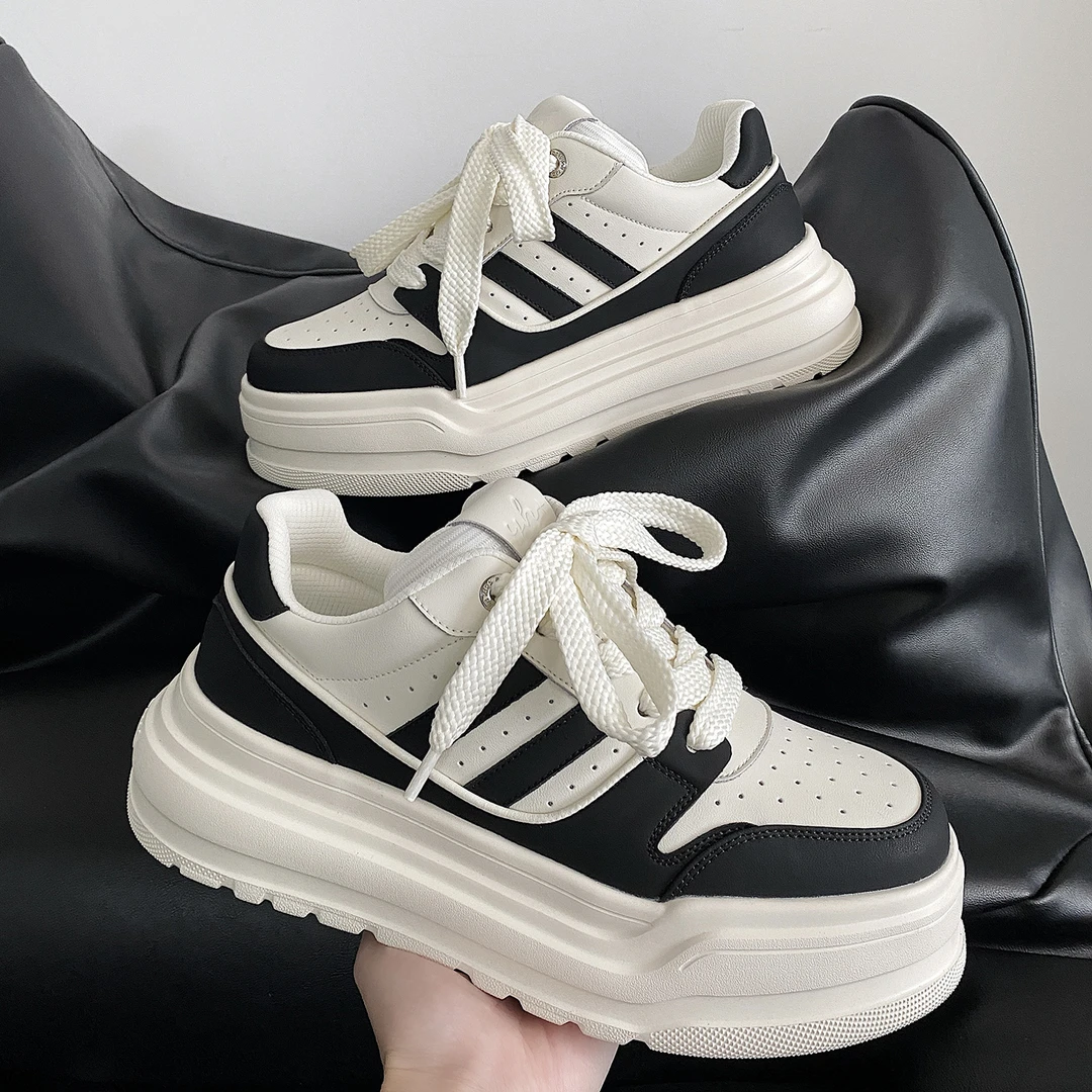 25336新款厚底增高学生休闲板鞋时尚运动鞋男百搭潮流真皮休闲鞋