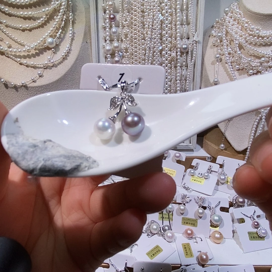 非金属纯银樱桃吊坠