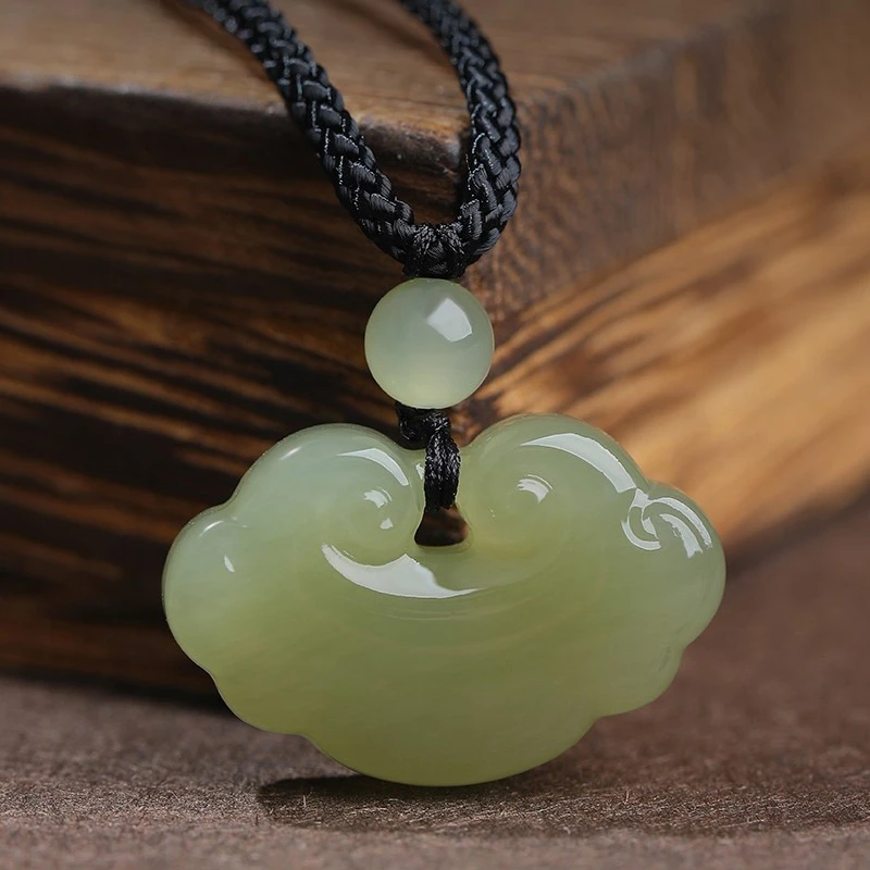 保真和田平安如意锁吊坠玉石挂件宝宝长命锁男女玉佩经典百搭送礼