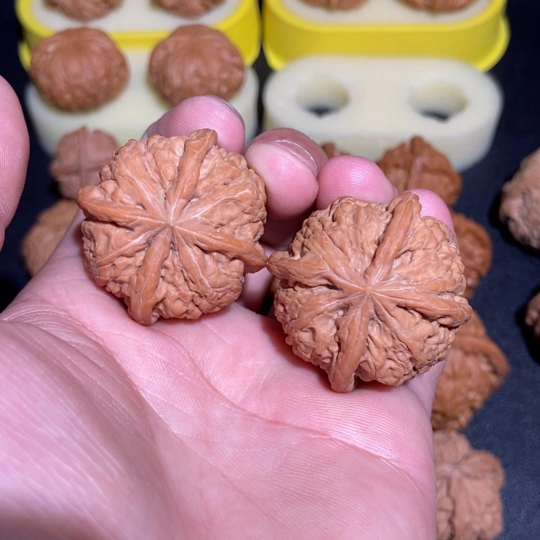 把件文玩核桃豆腐块雨花石四棱37