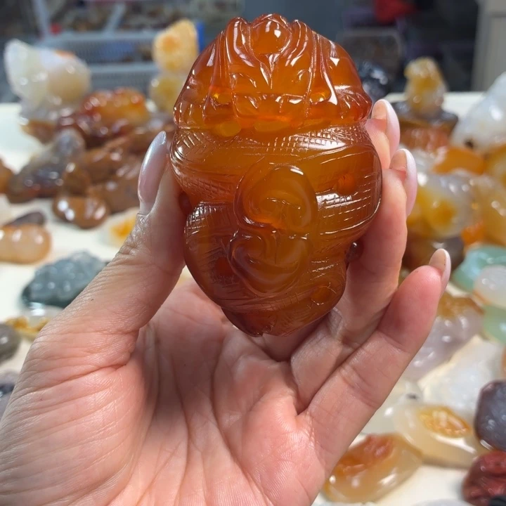 9K金镶嵌吊坠(不含链)玛瑙/玉髓