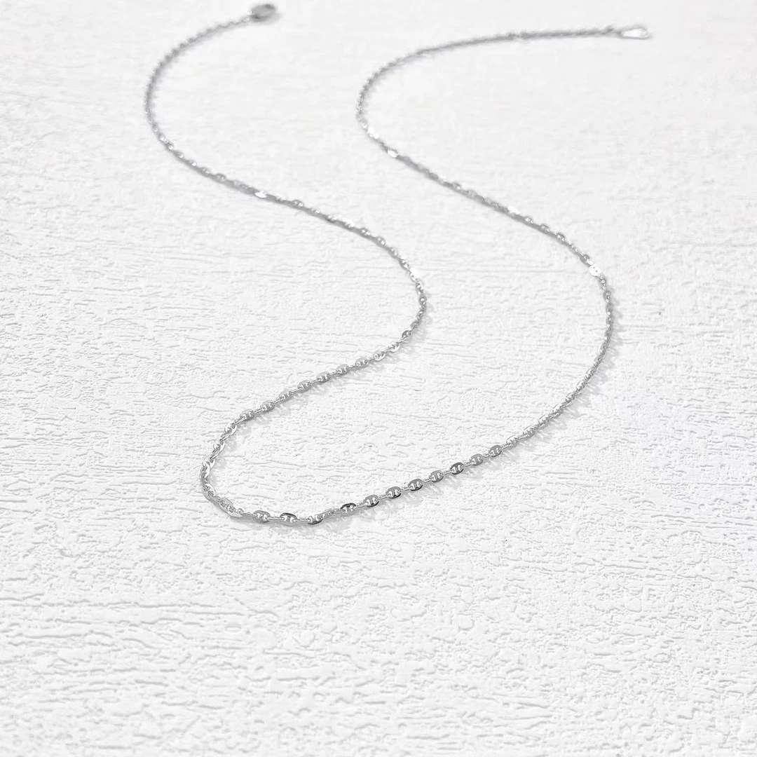 坠链均925银 木木（MH133） 47厘米 猪鼻子素款项链可穿吊坠