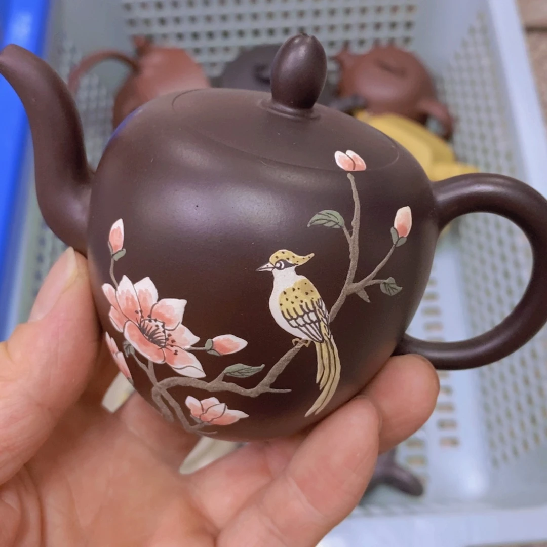 茶杯绿泥紫砂紫砂