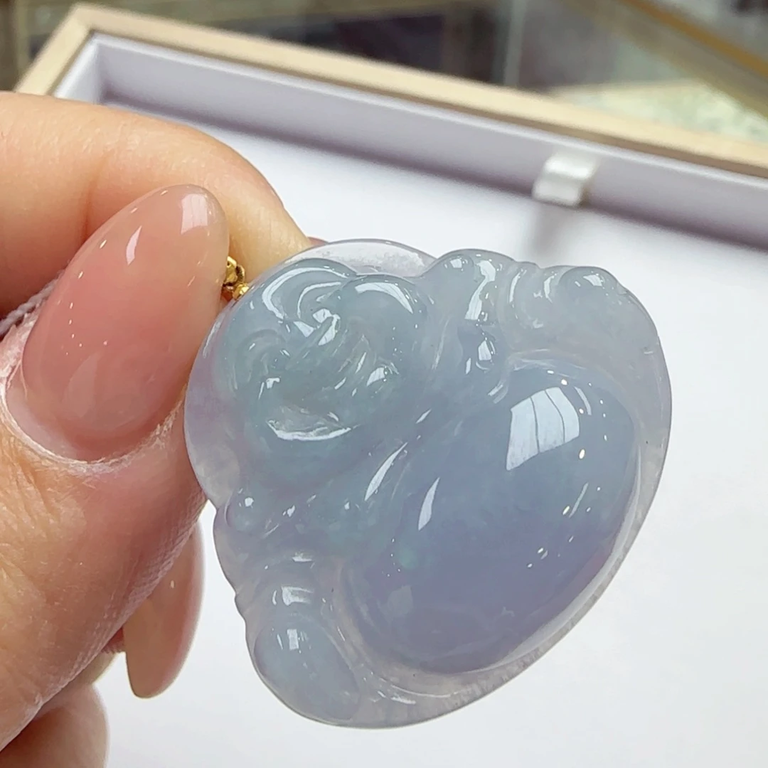 颈饰18K金镶嵌翡翠pk1682