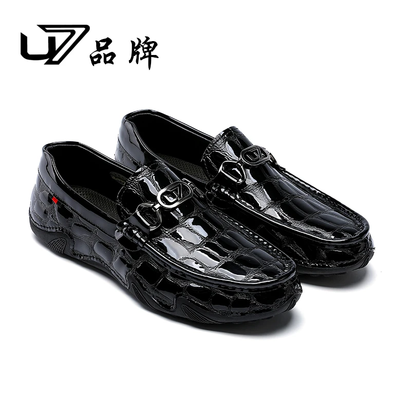 U7品牌男鞋  头层牛皮  2025新款潮流个性时尚百搭一脚蹬豆豆鞋