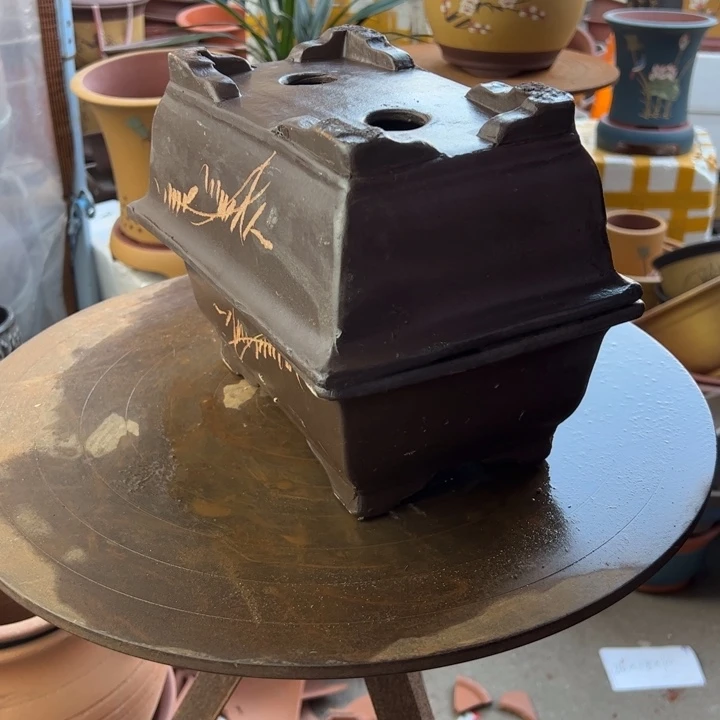 紫砂宜兴紫砂花盆26+26粽马槽