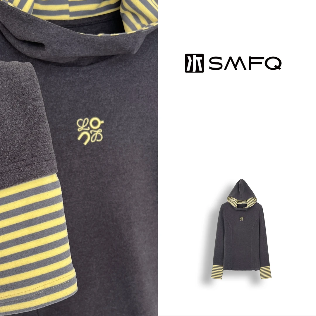 水木夫妻“情绪渲染器”活力点缀加绒撞色卫衣SM5618