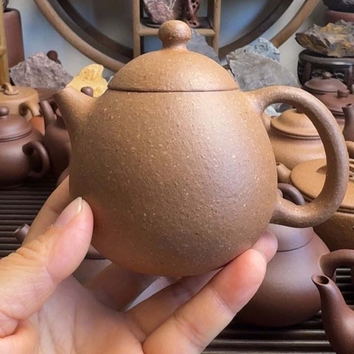 茶壶紫砂220cc龙蛋梨皮段泥