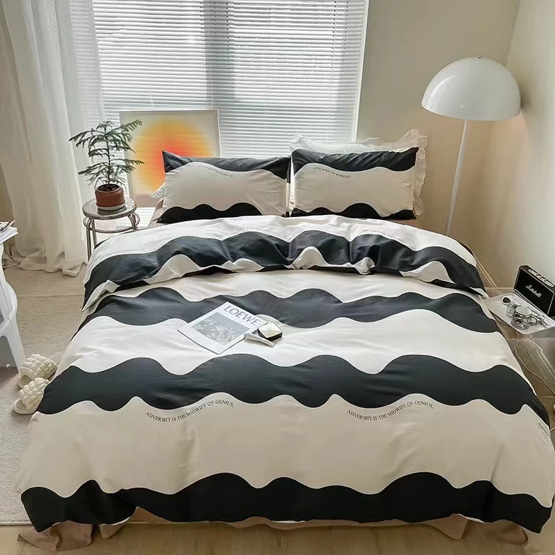 月亮家-宠粉浮力-超柔舒适纯棉活性印花套件-海浪