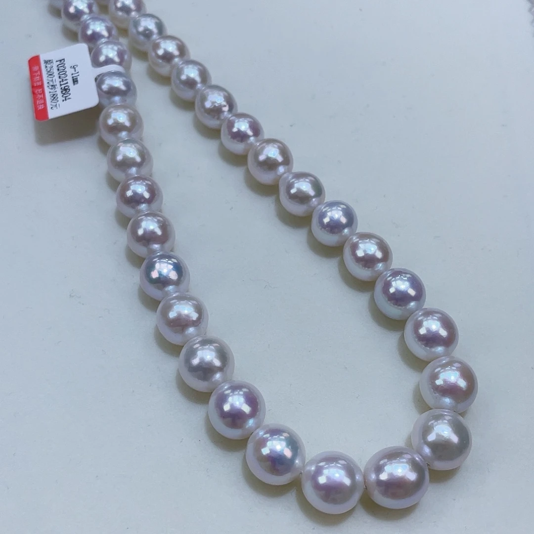 淡水珍珠颈饰银S925镶嵌9/11爆亮炫彩干净新品