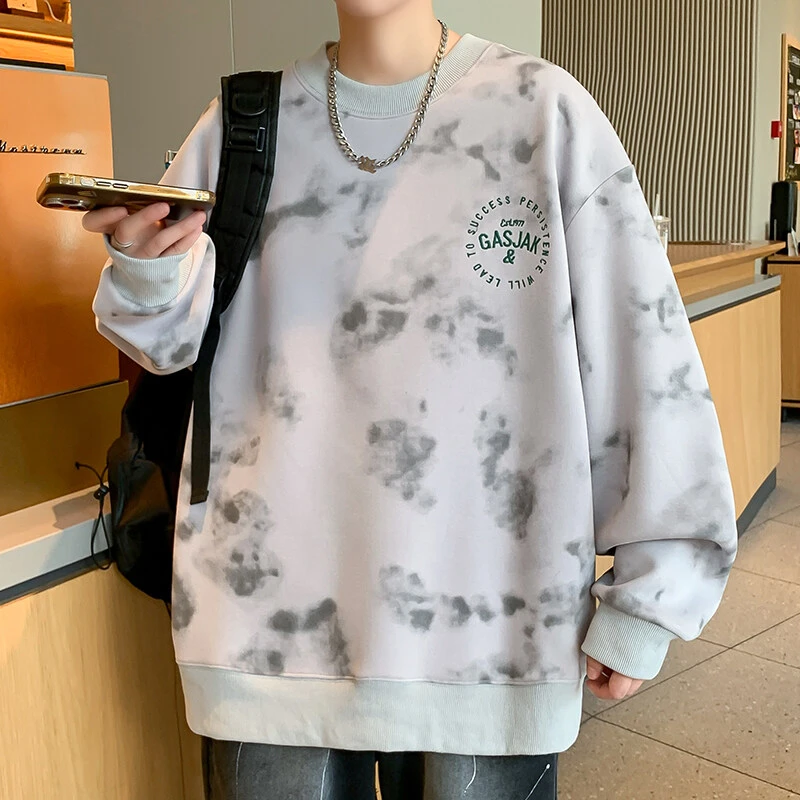 春季新款青少年初高中学生中大童男孩潮流时尚圆领长袖休闲卫衣