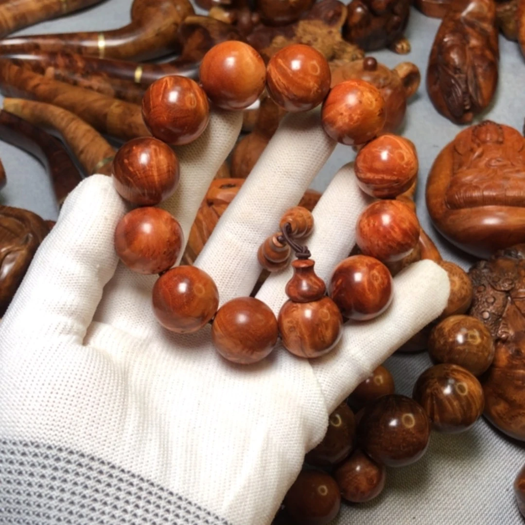 【闪购商品】木吉****辅麻梨疙瘩火琉璃手把件