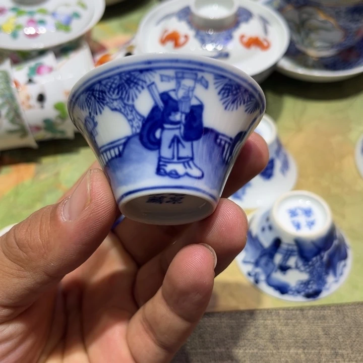 纯手绘精品盖碗杯