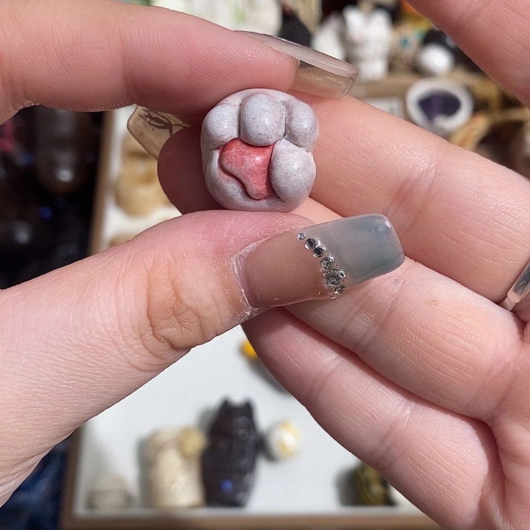 把件鹿骨M38大号猫拳鹿角