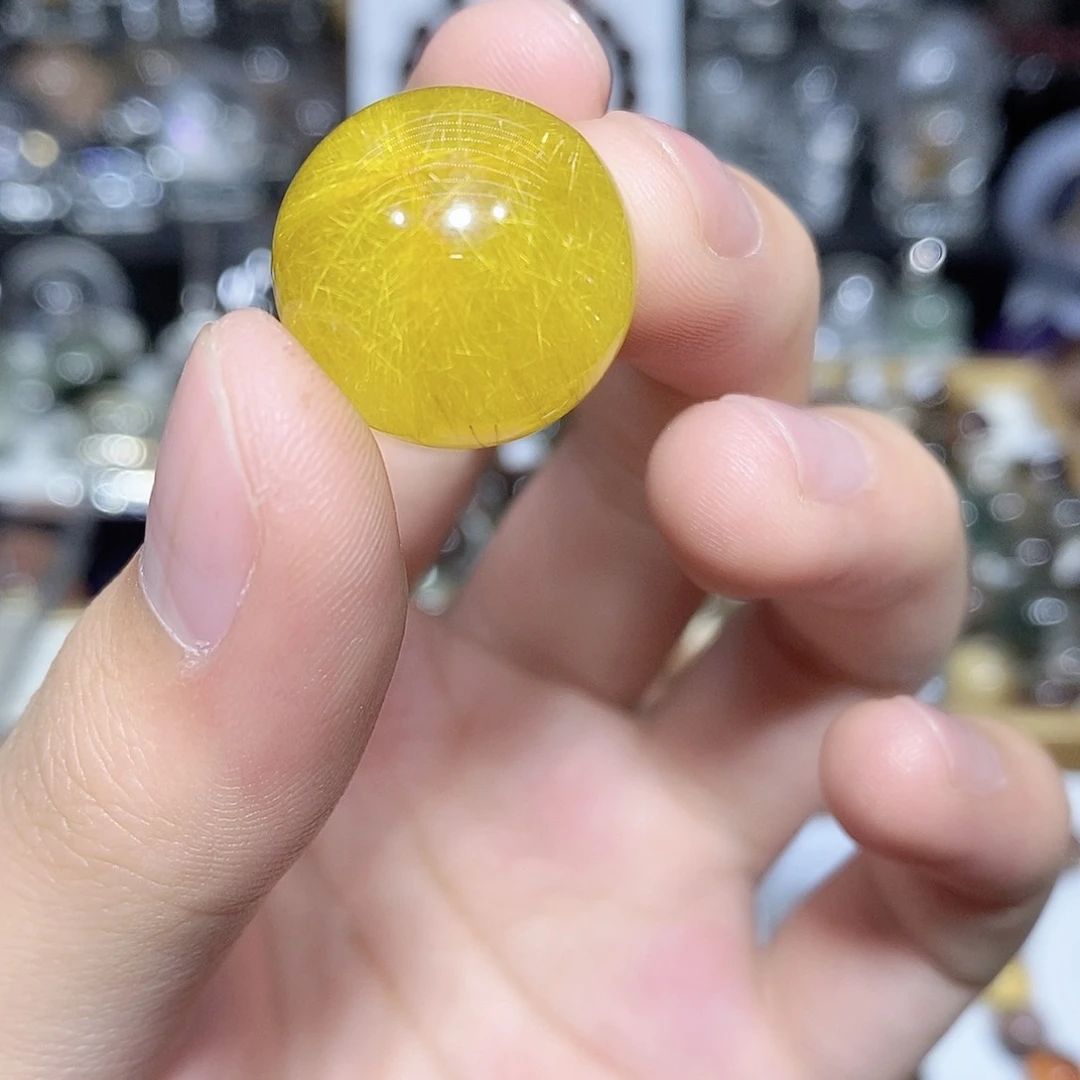 水晶发晶圆珠水晶圆珠未镶嵌自****7