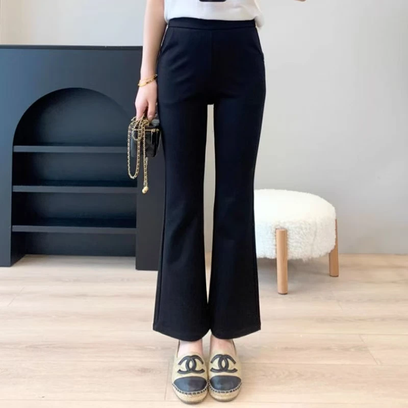 [小藤精选]975夏季大码高品质朱棣短款微喇裤