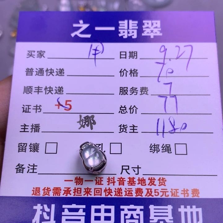 颈饰银S925镶嵌翡翠用***6