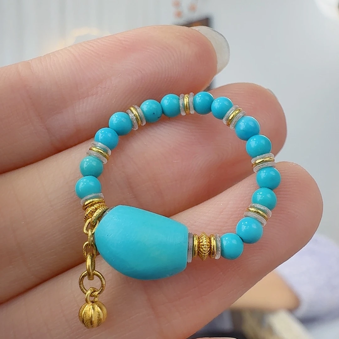 绿松石18K金镶嵌珠宝奇石