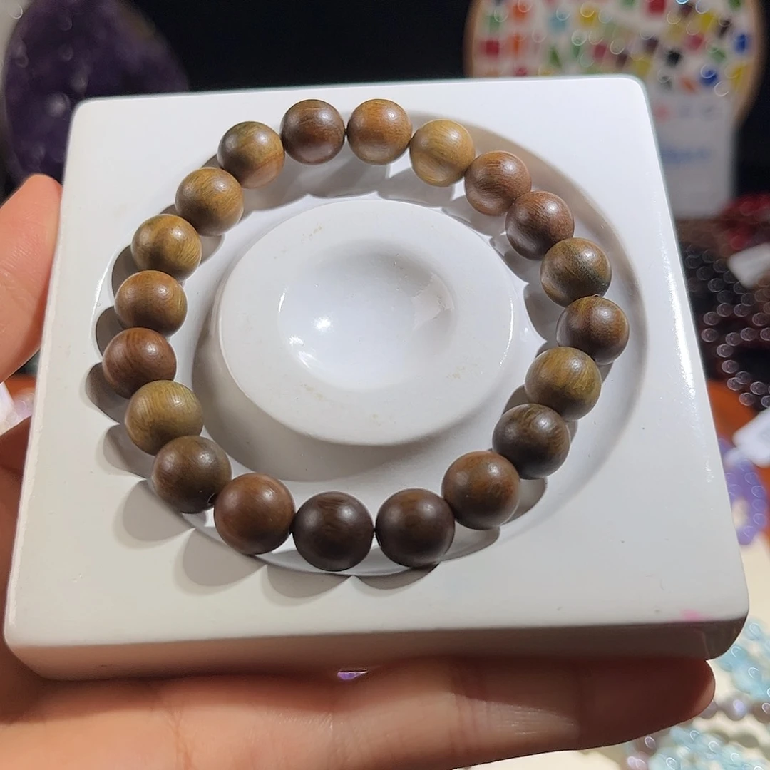 烟晶手链未镶嵌10咪绿檀069